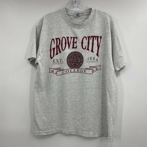 Grove City College Mens L Gray Vtg Graphic T-Shirt